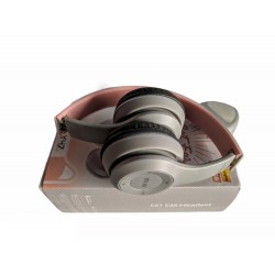 Детски безжични слушалки, котешки уши, Bluetooth, микрофон