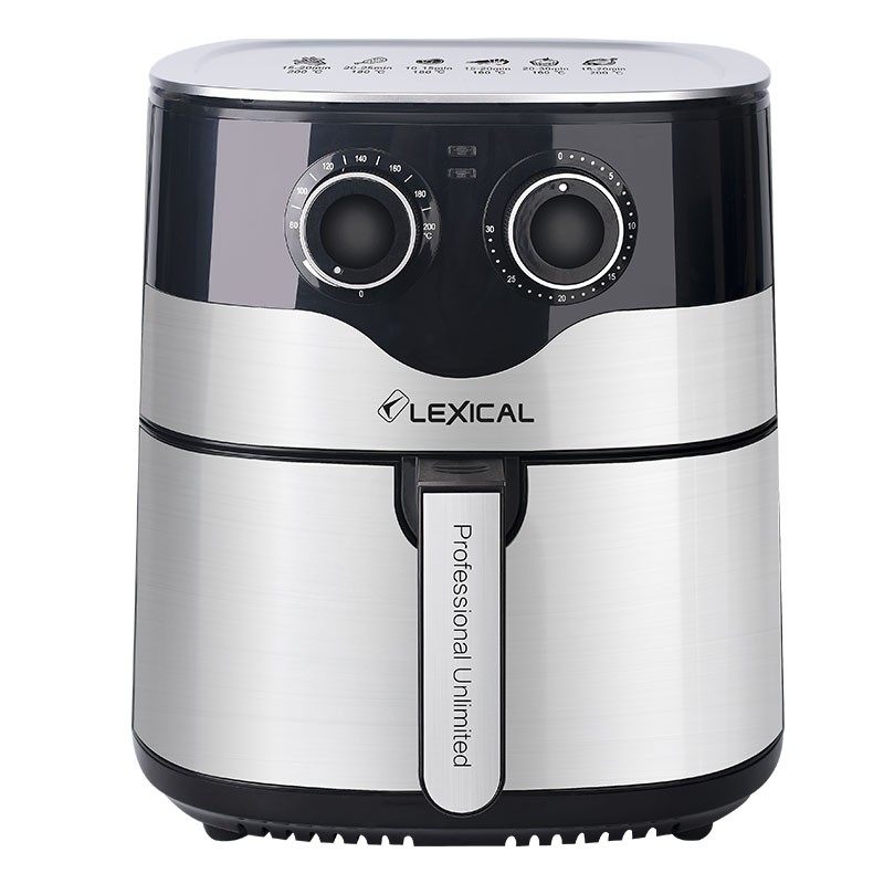 Здравословен фритюрник с горещ въздух Lexical Airfryer LAF-3004 , 8L, 1800W, инокс