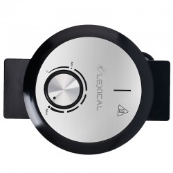 Гофретник Lexical LWM-2404, 1000W, керамично покритие, Черен/Сив