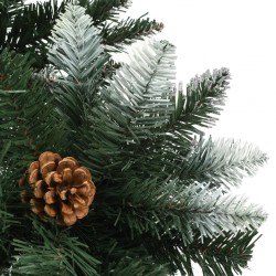 Изкуствена Коледна елха, 135см, стойка, шишарки
