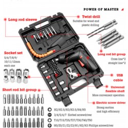 Акумулаторен мини винтоверт, USB, 3.6V, 220 rpm