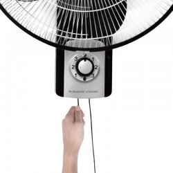 Стенен вентилатор Lexical LWF-7201-2, 16'', 60W, Черен