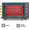 Електрическа фурна ICQN, 2000W, 60л, 61x38x42см, Черен мат