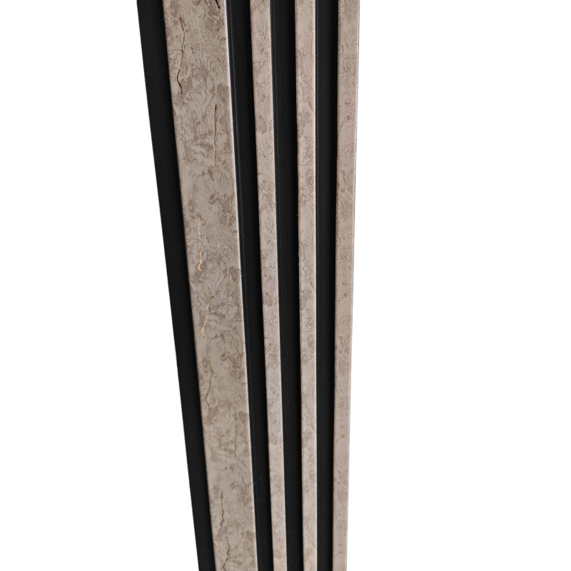 Интериорен панел за стена Gerdani BG, 290x12.5cm, Сив и черен