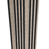 Интериорен панел за стена Gerdani BG, 290x12.5cm, Сив и черен