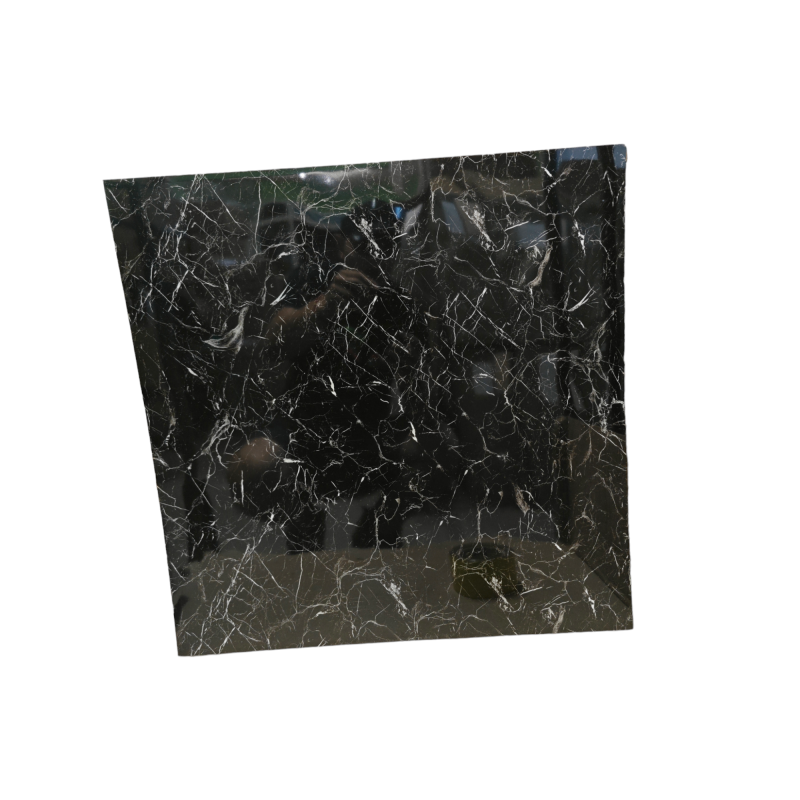 Самозалепващи се PVC плочки Gerdani BG, 1бр, черен мрамор, 60 x 60см, баня, коридор