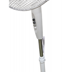 Вентилатор на стойка HOMEY, 16", 35W, 3 скорости, Бял