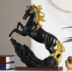 Декоративна фигура, статуетка, кон, 40см, Черен