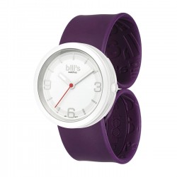 Часовник Bill's Watches Addict Водоустойчив, Силиконова каишка, Лилав