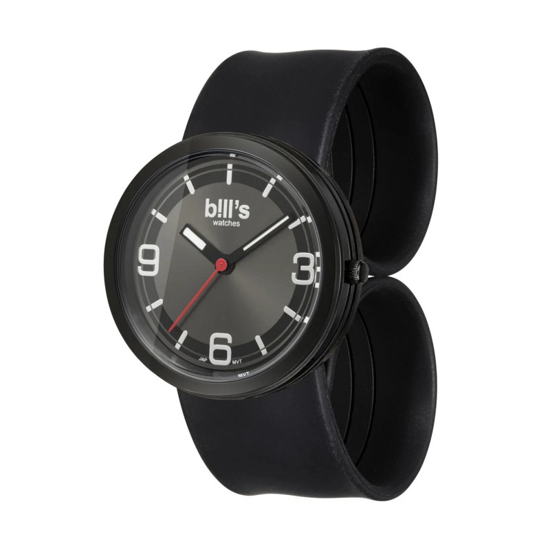 Часовник Bill's Watches Addict Водоустойчив, Силиконова каишка, Черен