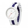 Часовник Bill's Watches Addict Водоустойчив, Текстилна каишка, White / Navy Blue, Бял Син