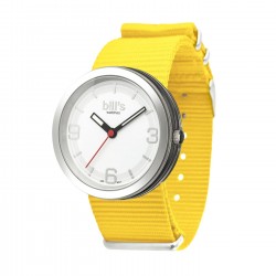 Часовник Bill's Watches Addict Водоустойчив, Текстилна каишка, Yellow Жълт