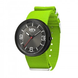 Часовник Bill's Watches Addict Водоустойчив, Текстилна каишка, Green Зелен