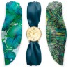 Часовник Bill's Watches Trend Водоустойчив, 3 сатенени шалчета, Banana Palm