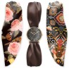 Часовник Bill's Watches Trend Водоустойчив, 3 сатенени шалчета, Brown Gold
