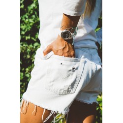 Часовник Bill's Watches Twist, Водоустойчив, 2 Сменяеми каишки, White & Black, Бял и черен