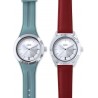 Часовник Bill's Watches Twist, Водоустойчив, 2 Сменяеми каишки, Stone Blue & Burgundy, Син и Бордо