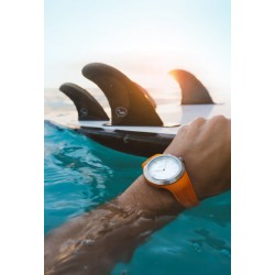 Часовник Bill's Watches Twist, Водоустойчив, 2 Сменяеми каишки, Orange & Navy Blue, Оранжев и Син
