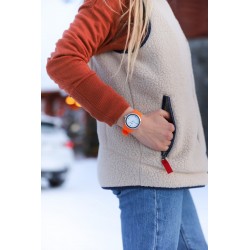Часовник Bill's Watches Twist, Водоустойчив, 2 Сменяеми каишки, Orange & Navy Blue, Оранжев и Син
