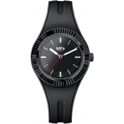 Часовник Bill's Watches Twist, Водоустойчив, 2 Сменяеми каишки, Full Black, Черен