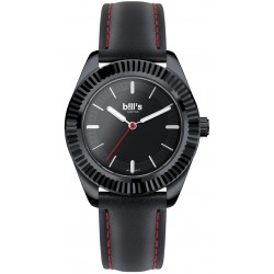 Часовник Bill's Watches Twist, Водоустойчив, 2 Сменяеми каишки, Full Black, Черен