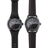 Часовник Bill's Watches Twist, Водоустойчив, 2 Сменяеми каишки, Full Black, Черен