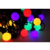 LED цветни крушки с кабел, верига, 10 метра, 20бр крушки